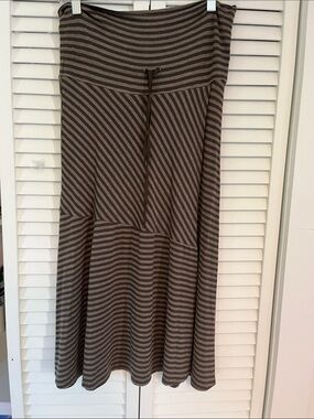 Athleta Faux Wrap Midi Skirt Sz S Olive Green